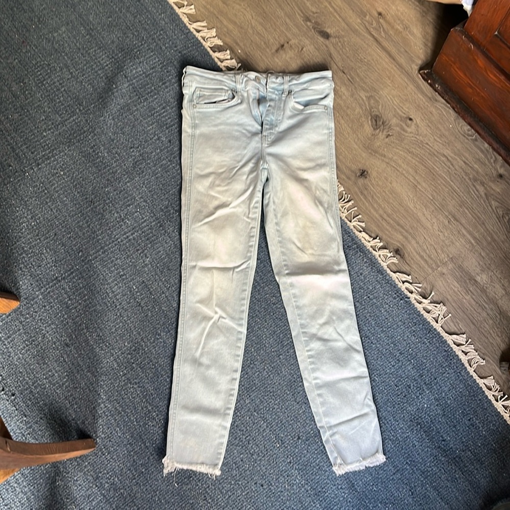 Free people light wash skinny jeans